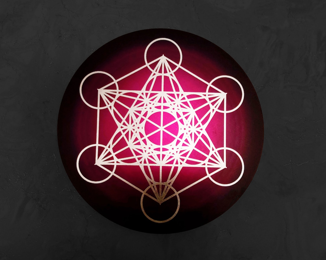 Metatron Cube Sacred Geometry Mystic Purple the Fruit of - Etsy