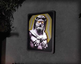 Hercules Wall Art | Greek God Sculpture | Classical Mythology Decor | Ancient Statue