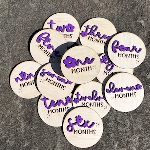 Monatliche Meilenstein-Disc | Baby Monat Zeichen Baby | Monatlicher Meilenstein Marker | Personalisierter Baby Meilenstein | Baby-Dusche-Geschenk