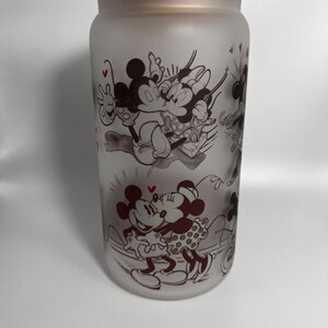 ミッキー&ミニーのガラス缶| ミッキーマウス| ミニーマウス| 漫画キャラクター| コミック| ロマンチック| ディズニー好き| ディズニーギフト| アイスコーヒー| 恋人|