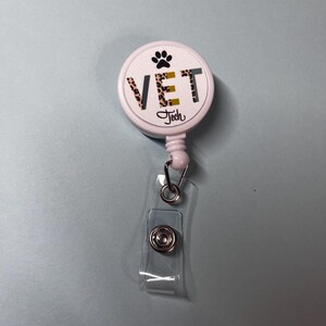 Vet Tech Badge Reels| Veterinary Badge Reel| Veterinary Technician ...