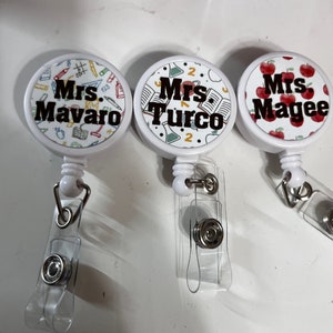 Personalized Badge Reel| Back To School| Teacher Appreciation Gift| Custom Teacher Gift| Retractable Badge Reel| ID Badge Holder| Name Badge