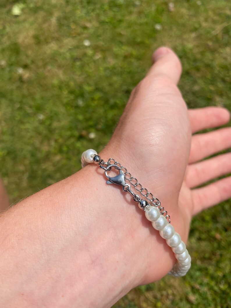 Pearl Bracelets For Men.Pearl Bracelet for Men Mens Acrylic Pearl Bracelet Mens - Etsy