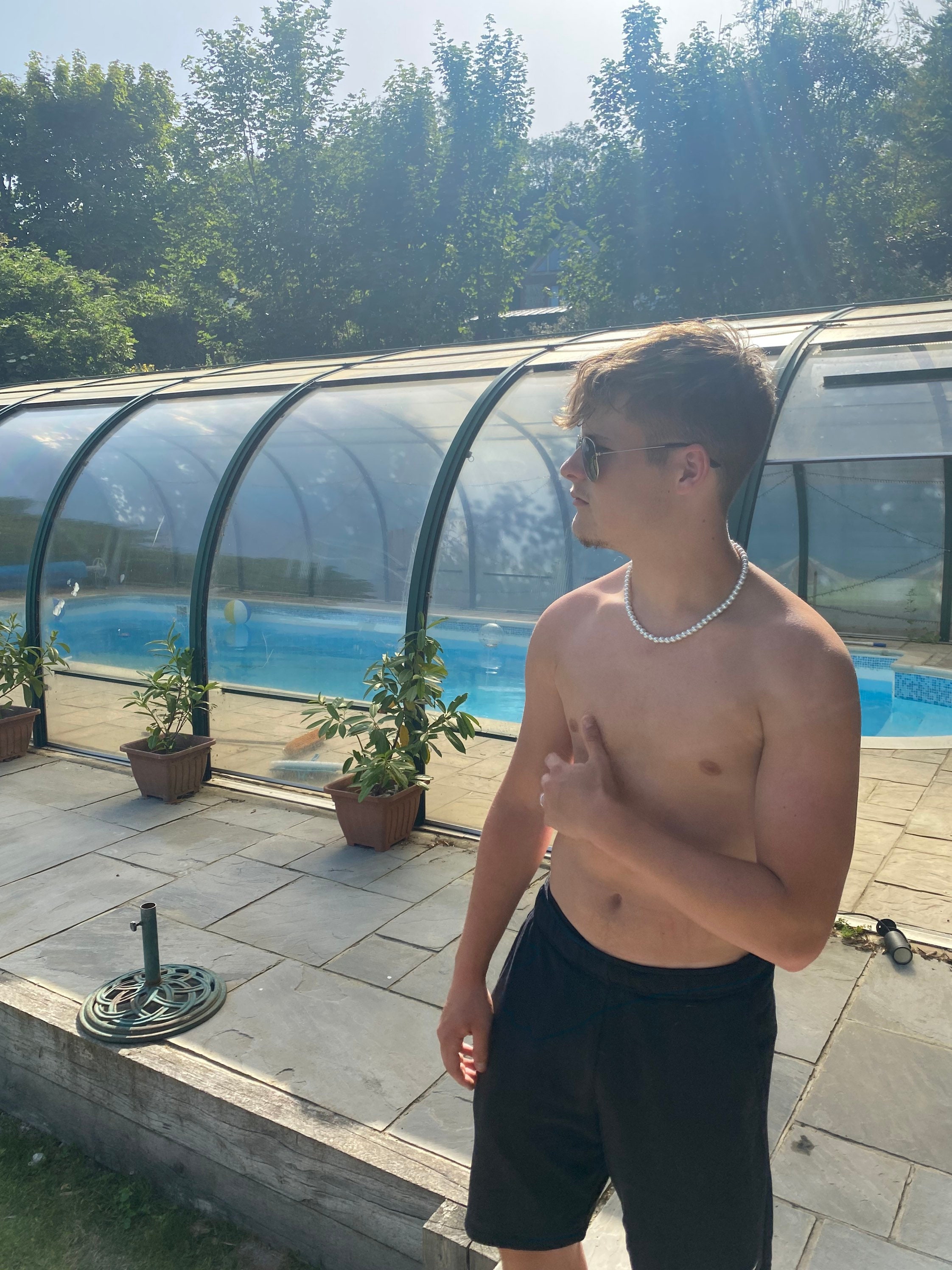 Mens Pearl Necklace 8mm Pearl Necklace Mens Acrylic Pearls Etsy Canada