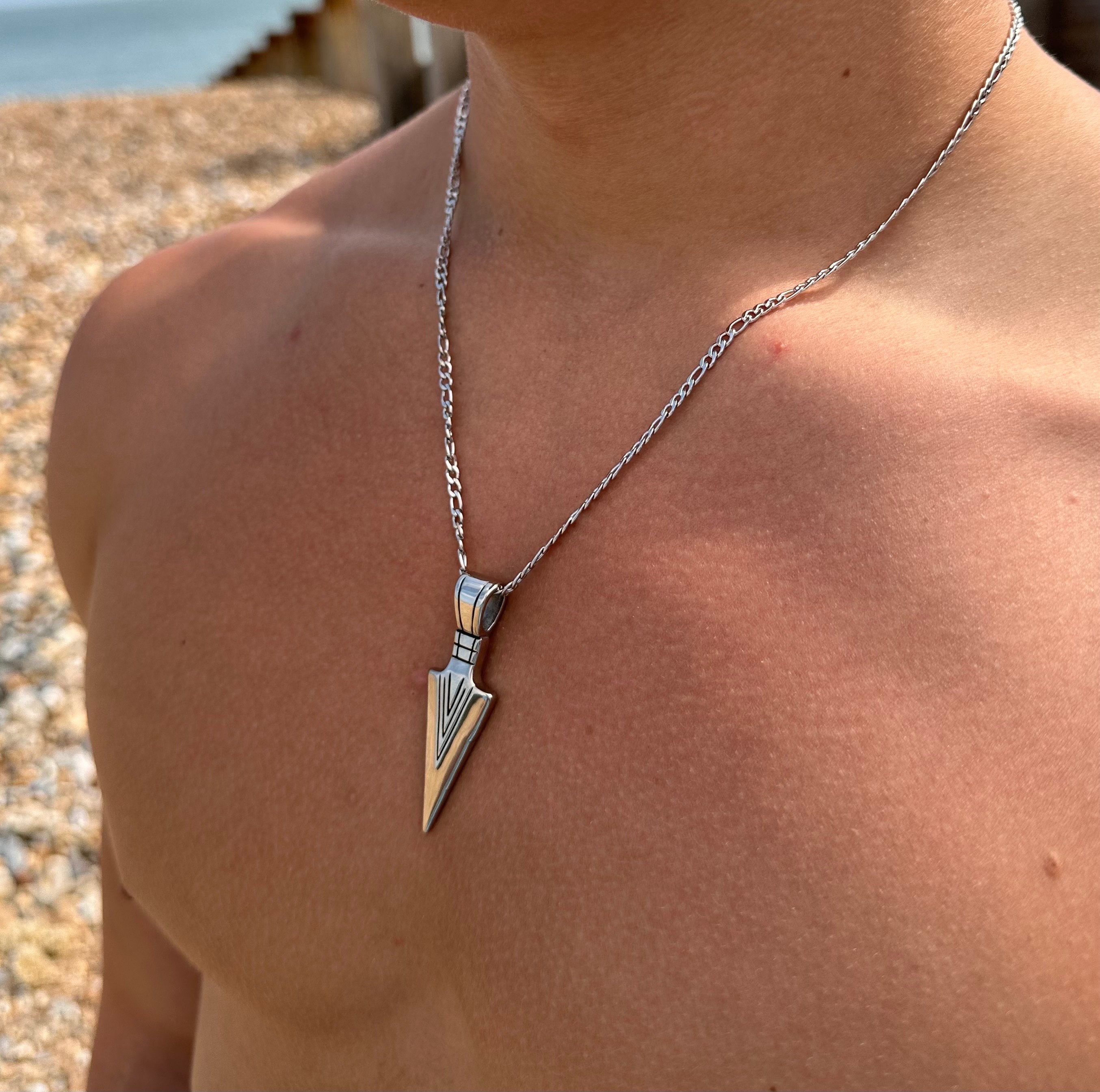Mens arrow pendant sale