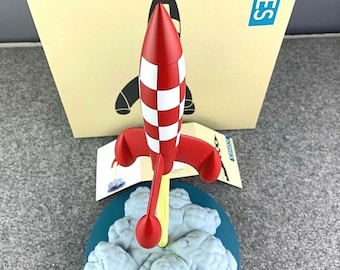 Statuette Moulinsart 46405 "Lift-off Rocket" 40cm Tintin Resin Model Fusee Moon
