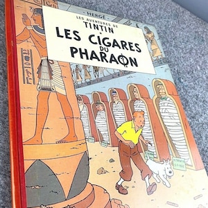 Les Cigares Du Pharaon - Casterman Early Hardback Edition 1960 Belge Tintin Book Herge