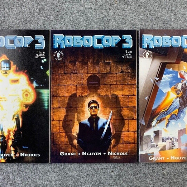 Robocop 3 door Dark Horse Comics 1993 Volledige set van 3 KOOP INDIVIDUEEL film-ocp