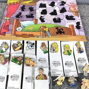Rare Asterix Character Metal Pin Badges 1 to 9 BUY INDIVIDUALLY By Editions Atlas Lapel