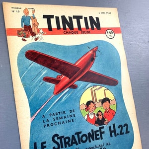 JOURNAL TINTIN Issue 19: 1948 Herge Cover Edition Vintage Comic EO Couverture