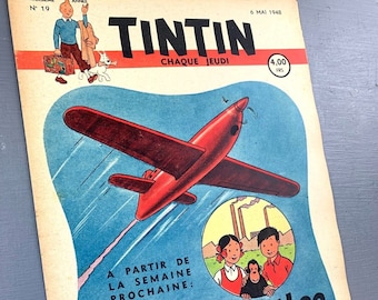 JOURNAL TINTIN Issue 19: 1948 Herge Cover Edition Vintage Comic EO Couverture