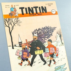 JOURNAL TINTIN Issue 19: 1948 Herge Cover Edition Vintage Comic EO Couverture