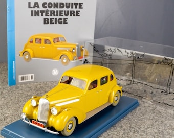 HACHETTE Tintin Car 1/24 # 36 Beige Saloon - 7 Crystal Balls Rare Model Voiture Figure