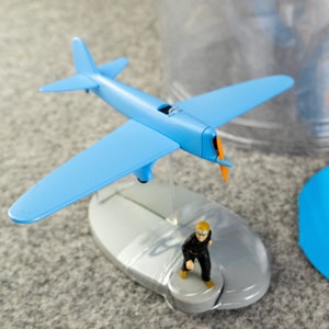 MOULINSART TINTIN PLANE 29563 Blue Plane: Jo Zette & Jocko Model Avion #43