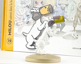 Estatueta Oficial Tintin # 19 Snowy & Crab Tin - Garras de Ouro Hergé modelo Moulinsart Figura