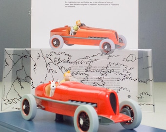 Hachette Kuifje 1/24 Auto #01 Le Bolide Rouge - Sigaren van de farao Herge Voiture-figuur