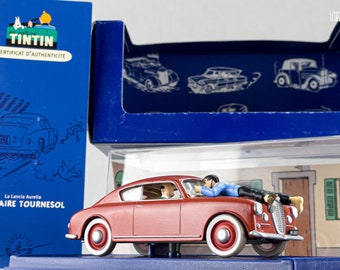 ATLAS TINTIN CAR # 26 Lancia Aurelia - The Calculus Affair Herge modello Scala 1/43 Voiture