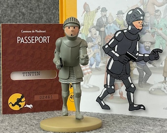 Figurine Officielle Tintin #49 Tintin en armure : l'Amérique Hergé figurine en résine