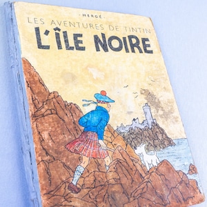 L' ile Noire: Casterman 1944 2ª Edição Colorida A23 Raro Herge Tintin HB Quadrinhos