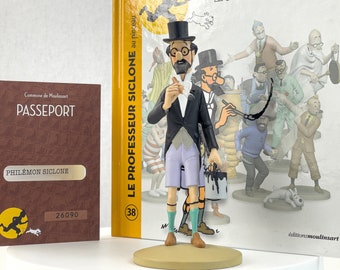 Tintin Figurines Officielle # 38 Professor Siclone: Cigars Pharaoh Herge model Moulinsart Figure