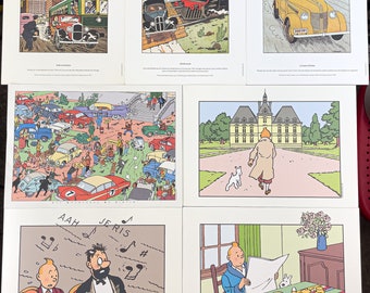 Moulinsart Ltd Tintin Print Set x7  BUY INDIVIDUALLY Ex Libris Herge Poster EO