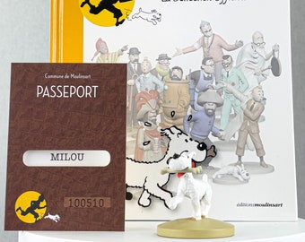 Figurine Tintin Officielle #6 Milou et Crabe Pinces Dorées Figurine Hergé ML