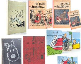 Bloc de notas Tintín Moulinsart: Tintín Moto/Barco/Nieve/Jaguar COMPRAR POR SEPARADO Bloc de notas