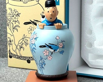 Statuette Moulinsart 46401 La Potiche - Blue Lotus "Les Icones" 2019 Tintin 22cm Resin model Figure