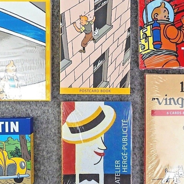 Moulinsart Postcard/Greetings Card Sets: Tintin Cars/Art Herge/Planes BUY INDIVIDUALLY
