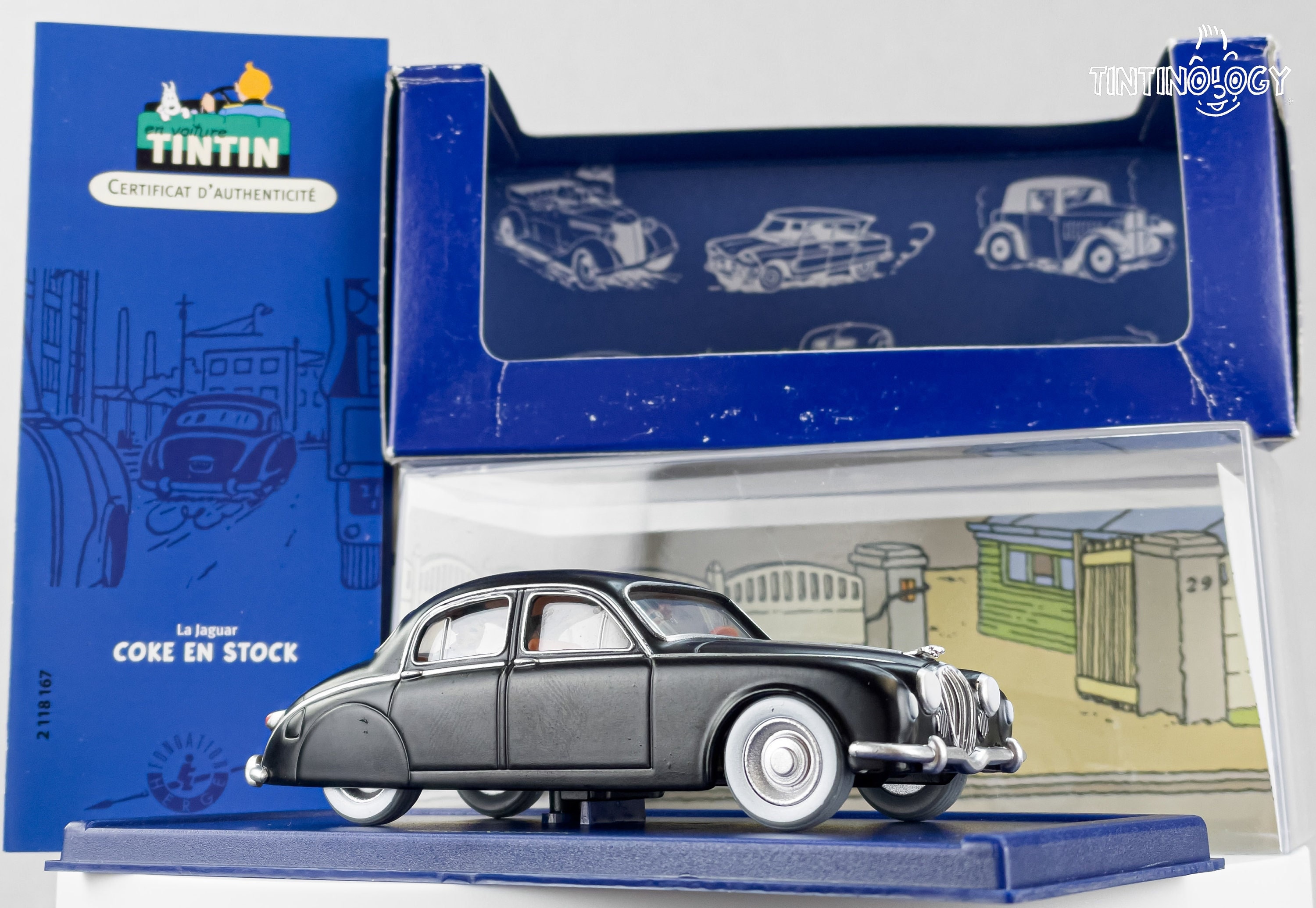 Atlas Tintin Car # 67 Jaguar MK I - Red Sea Sharks Herge Model