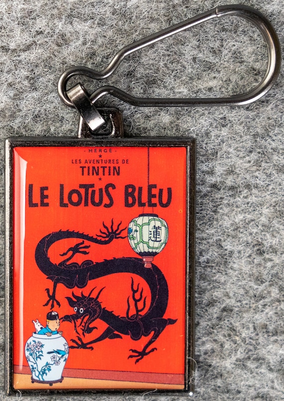 ML Moulinsart Tintin Metal Book Title Cover Keyri… - image 8