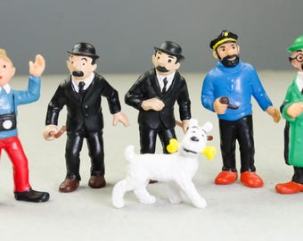 Lot figurine - Tintin - 1993 - Bully - Collection