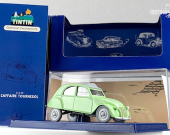 ATLAS TINTIN Car # 6 Citroen 2CV - Calculus Affair Herge model Voiture 1/43 Scale