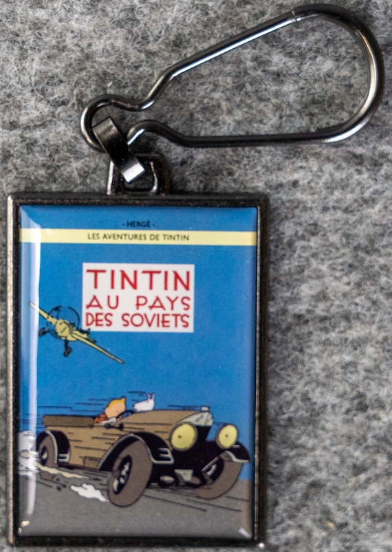 ML Moulinsart Tintin Metal Book Title Cover Keyri… - image 3