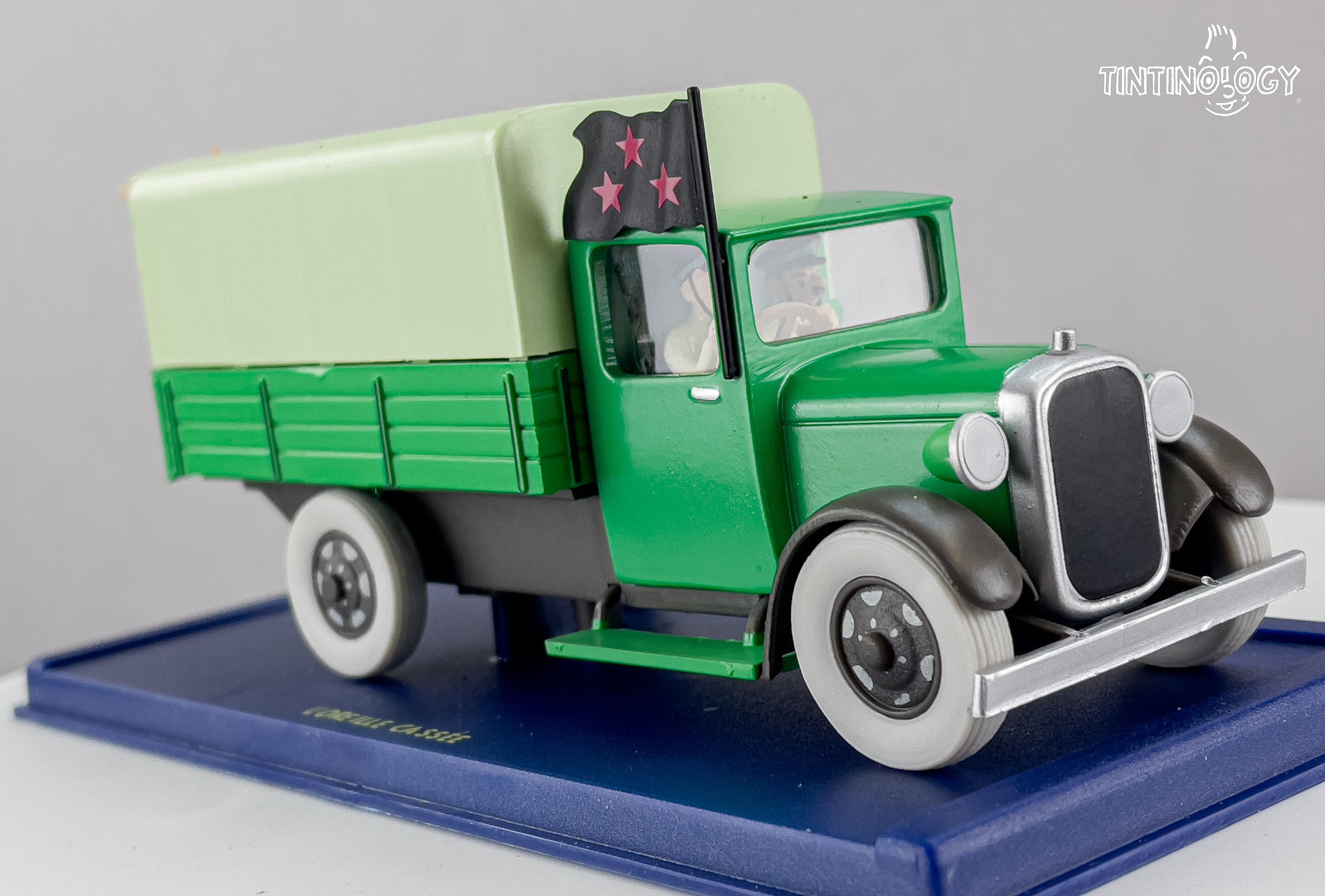 ATLAS TINTIN Car # 63 Green Truck - Broken Ear Herge Model Voiture
