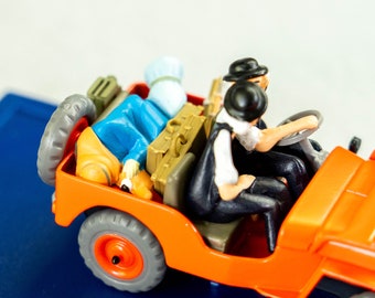 ATLAS TINTIN CAR # 7 Red Willies Jeep - Land of Black Gold Herge