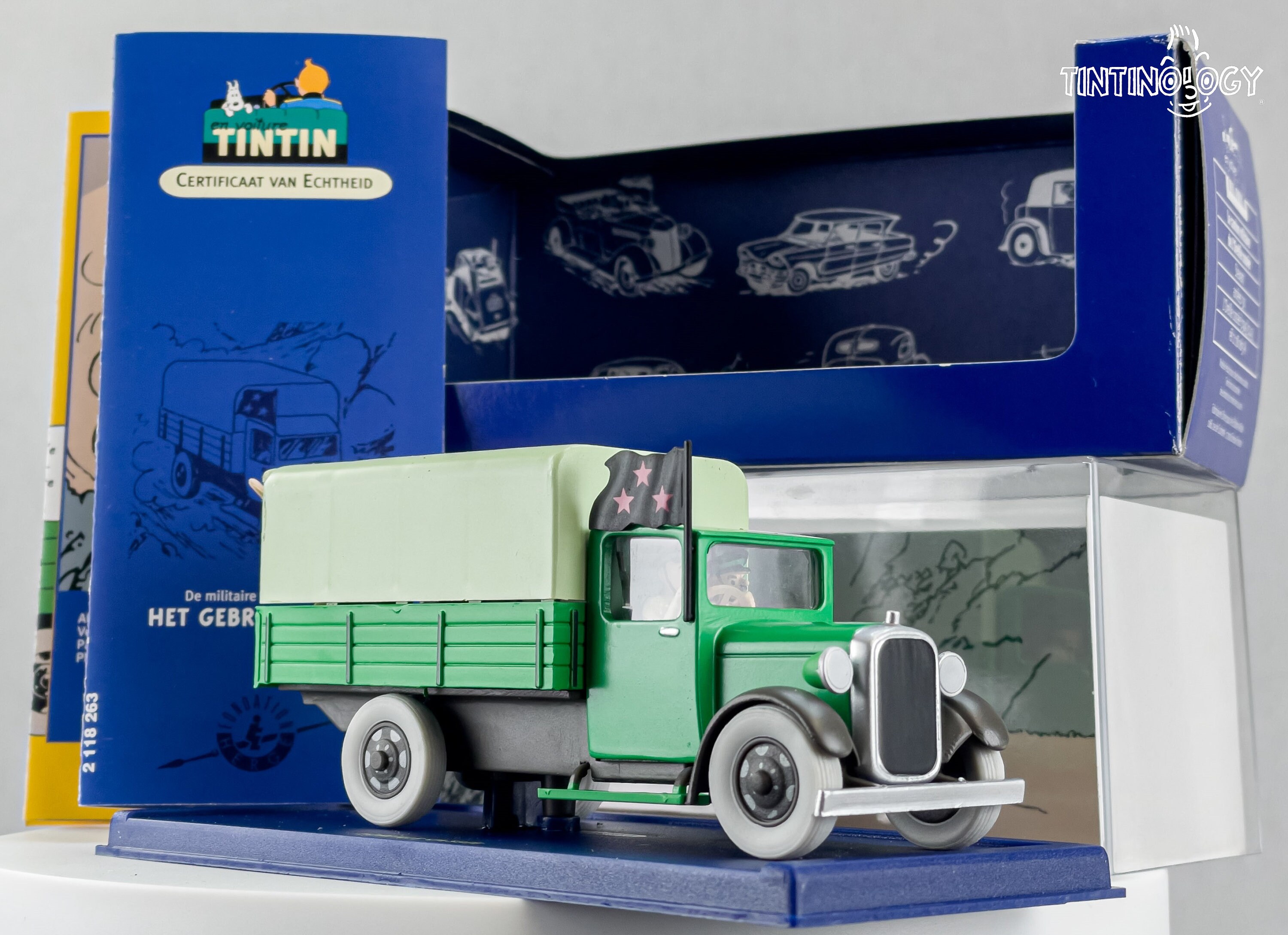 ATLAS TINTIN Car # 63 Green Truck - Broken Ear Herge Model Voiture