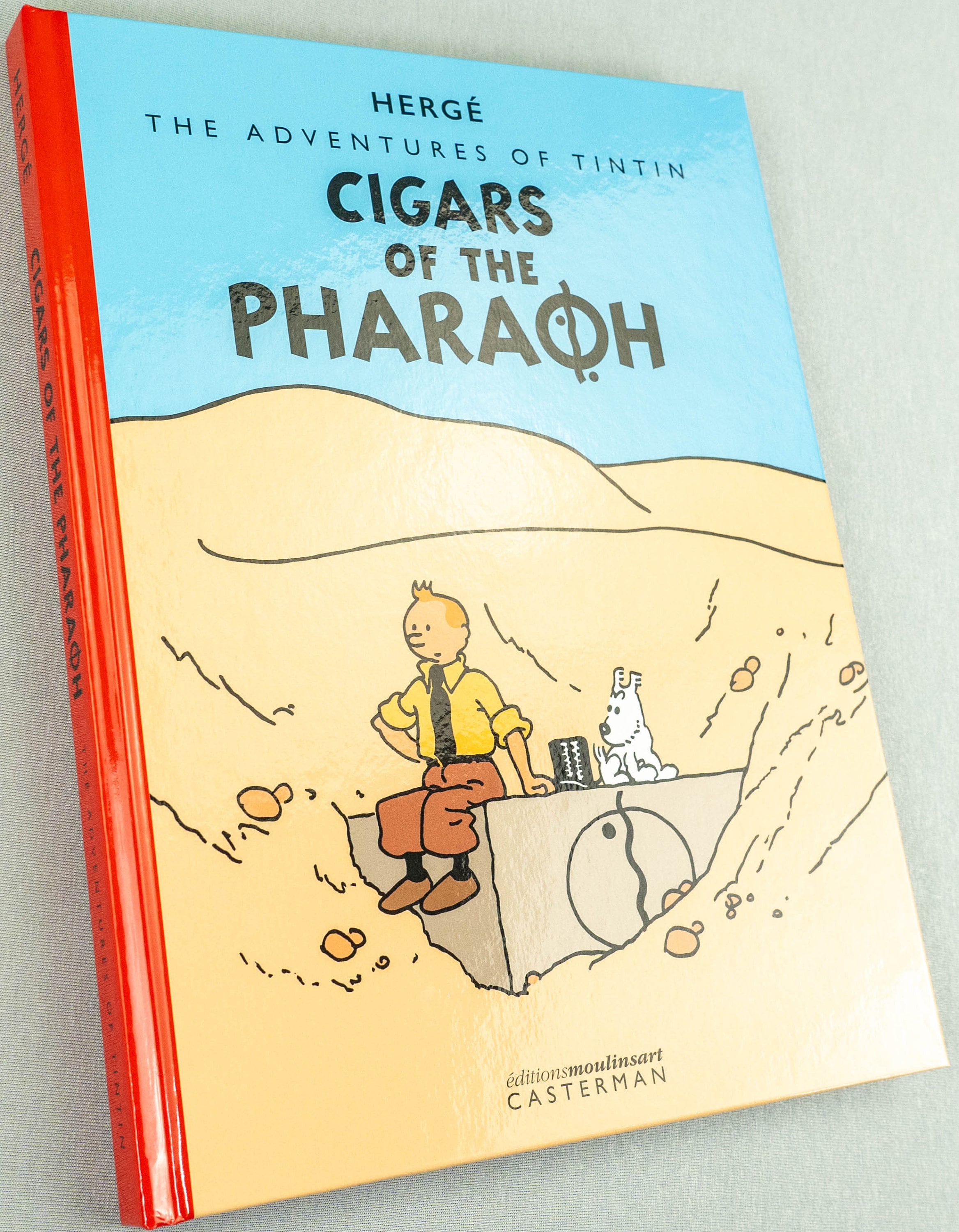 Cigars of the Pharaoh B&W Colorised 1st Edition Tintin Book Moulinsart English 2023