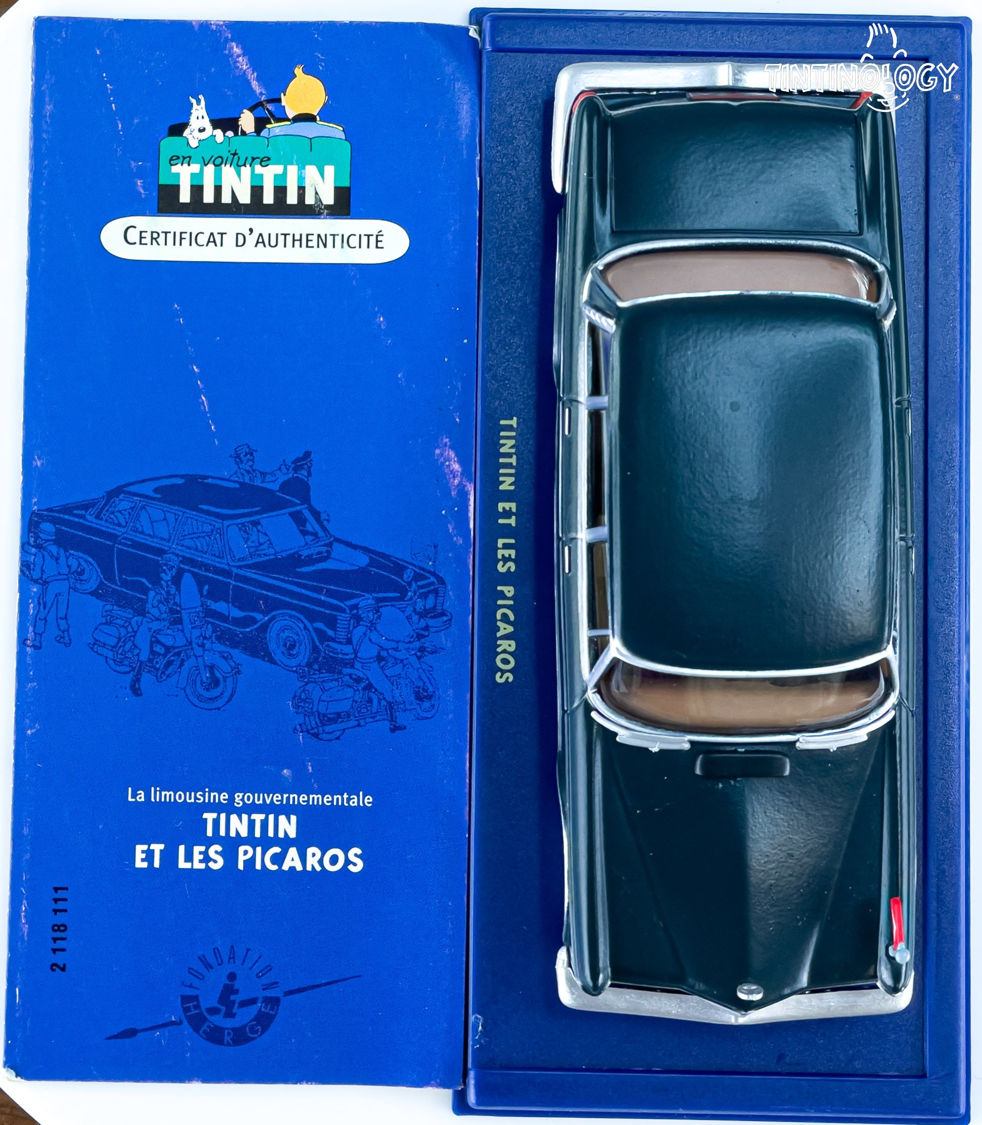 TinTin ミニカー　1/43 Limousine / Picaros ATLAS TINTIN Car # 11 Government Limo - Picaros Herge Model