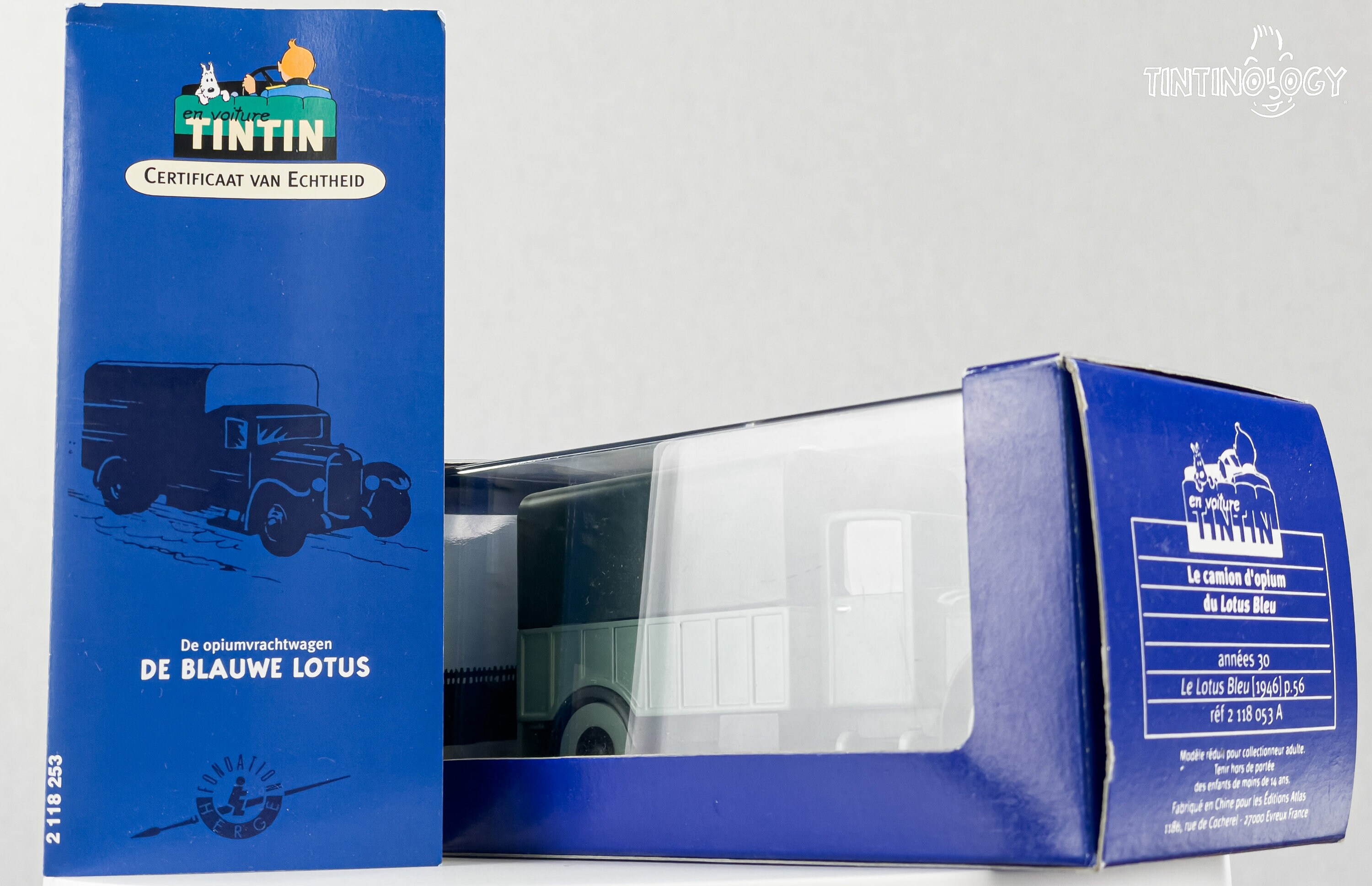 ATLAS TINTIN CAR # 53 Green Truck - the Blue Lotus Herge Model Car