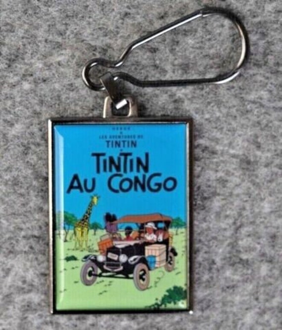 ML Moulinsart Tintin Metal Book Title Cover Keyri… - image 4