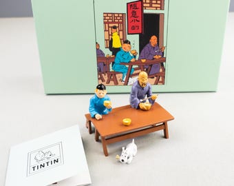 Moulinsart Statuette Tintin 29264 "Noodle Bar Break" 2024 Metalowe figurki