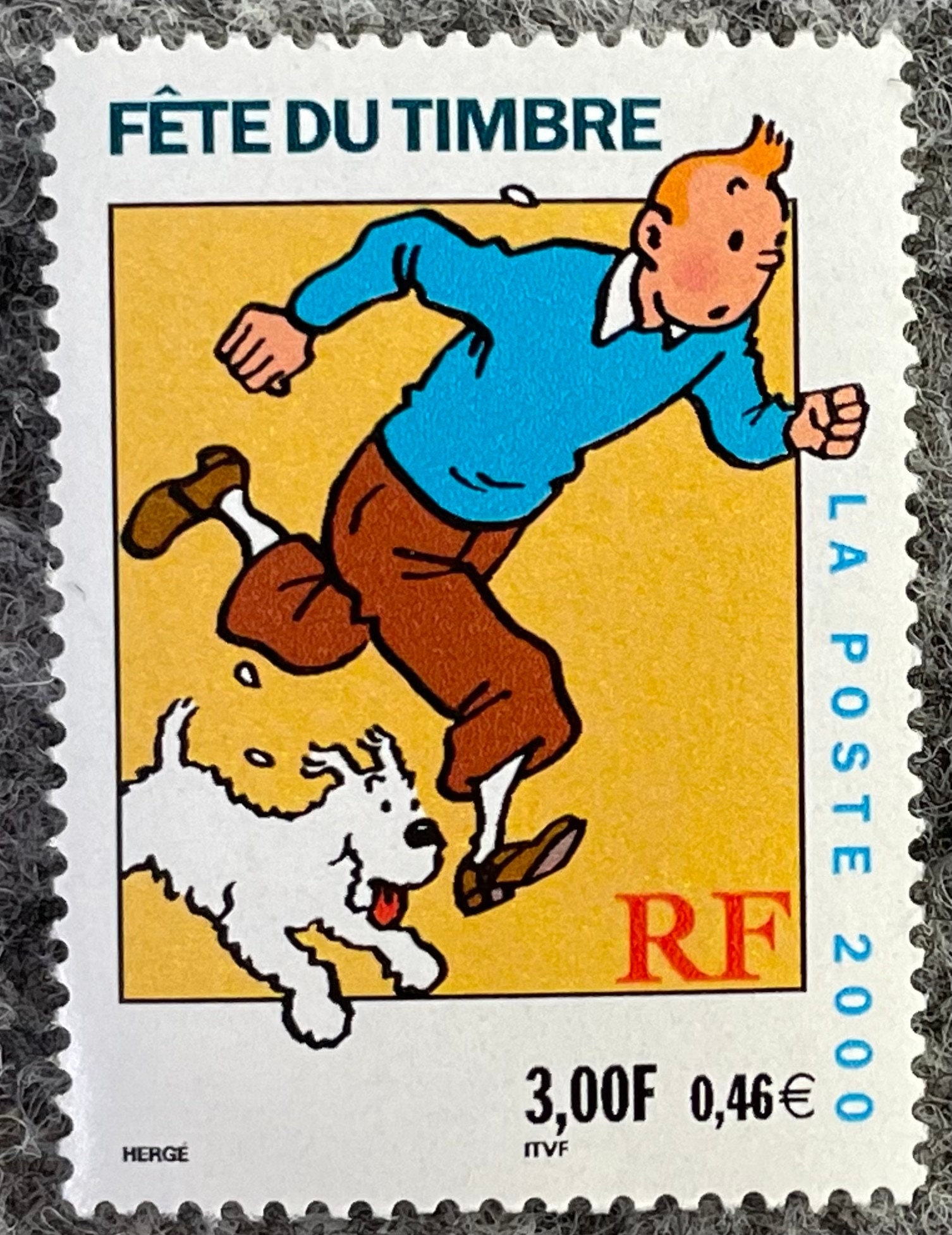 Tintin HERGÉ生誕100年記念切手 ベルギー タンタン Tintin HERGÉ生誕100年記念切手 ベルギー タンタン Tintin HERGÉ生誕