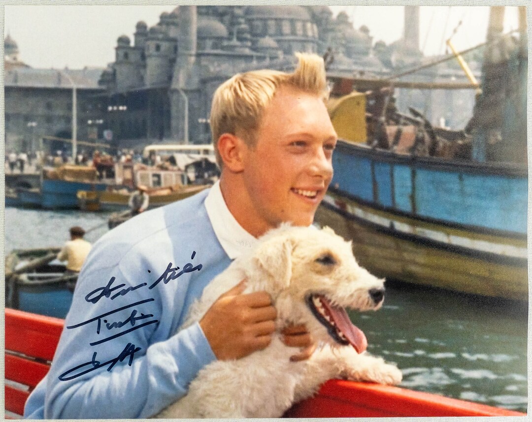 1965 Signed Photo of Jeanpierre Talbot Actor of Tintin Golden Fleece