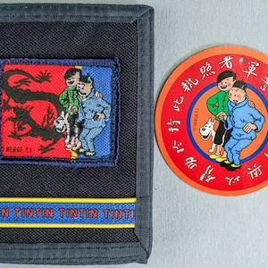 Herge T.L Blue Lotus Wallet - Tintin & Chang: Navy Blue Colour Polyester