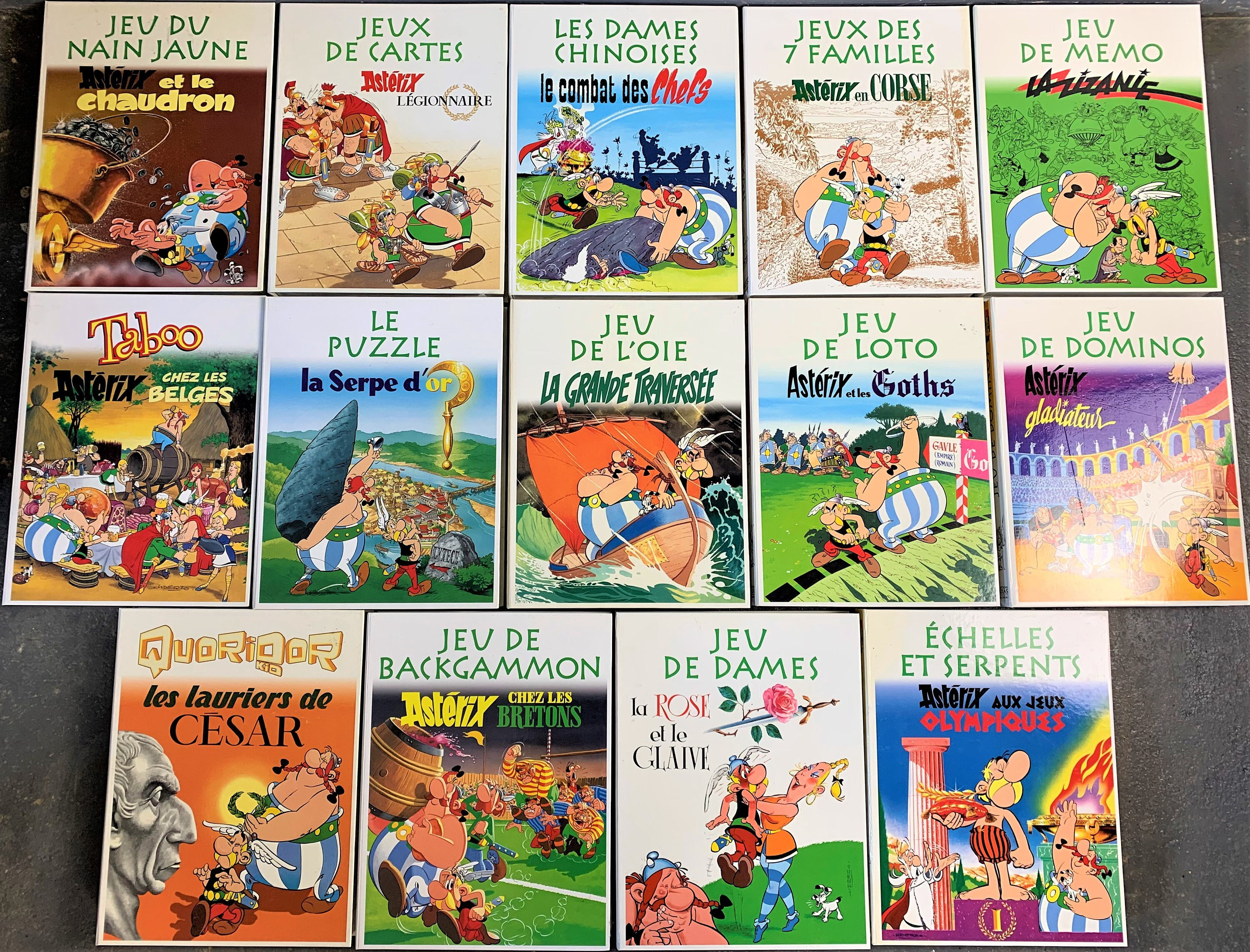 Vintage Astérix Board Games & Puzzles 8 to 14: Editions