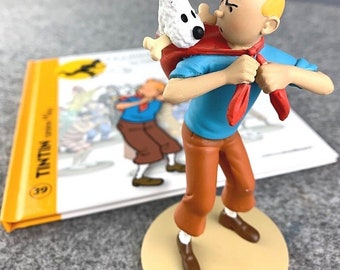 Tim und Struppi Figur Officielle #39 Tim und Struppi auf Rückseite: Prisoners of the Sun Herge Modell Moulinsart Figur