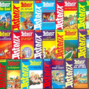 Complete set of Vintage 1990&#39;s Asterix Paperback Books #28 - 36 - Hodder UK Editions BUY INDIVIDUALLY