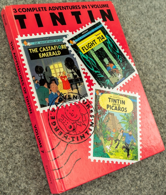 Tintin 3 in 1 Uk Egmont HB Edition Books #1 - 7 2000s BUY