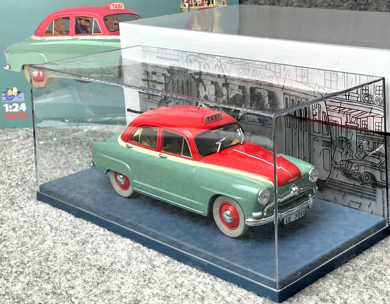 VOITURE TINTIN 1/24 29929 Simca Taxi: Calculus Affair